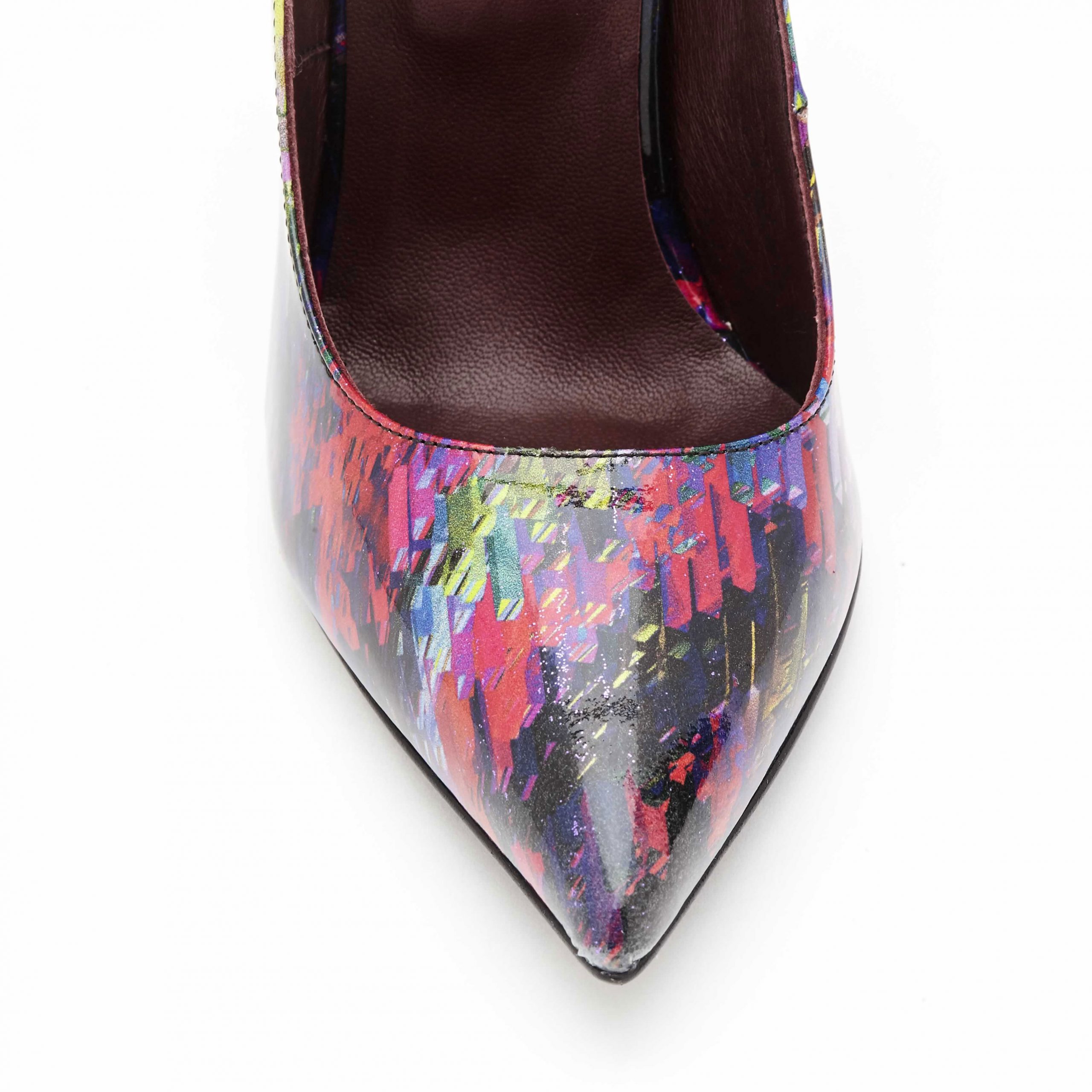 quaintrelle-fuchsia-front Spring Hues Italian Patent Leather High Heel Pumps- Made in Italy US Size - Image 2