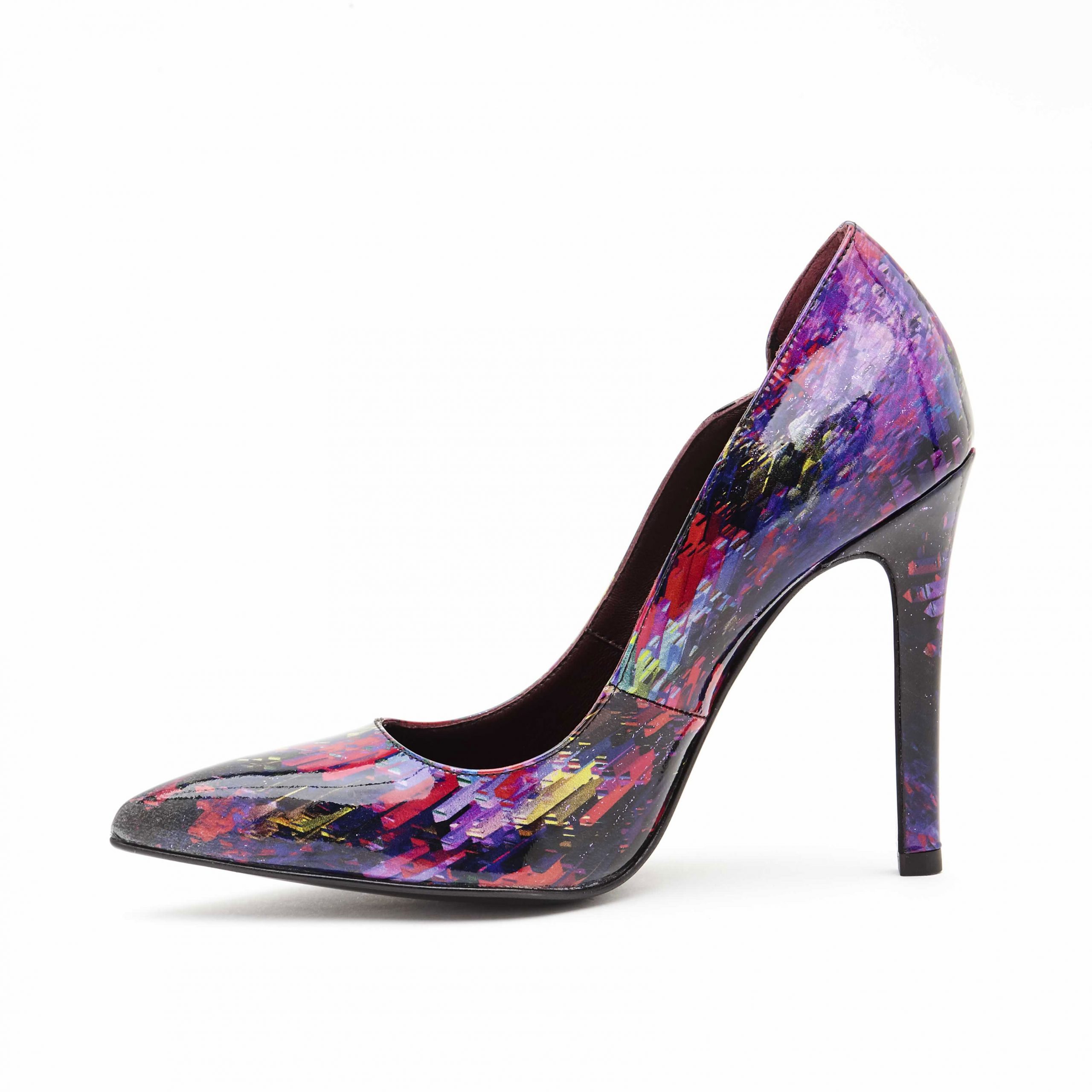 quaintrelle-fuchsia-side2 Spring Hues Italian Patent Leather High Heel Pumps- Made in Italy US Size - Image 3