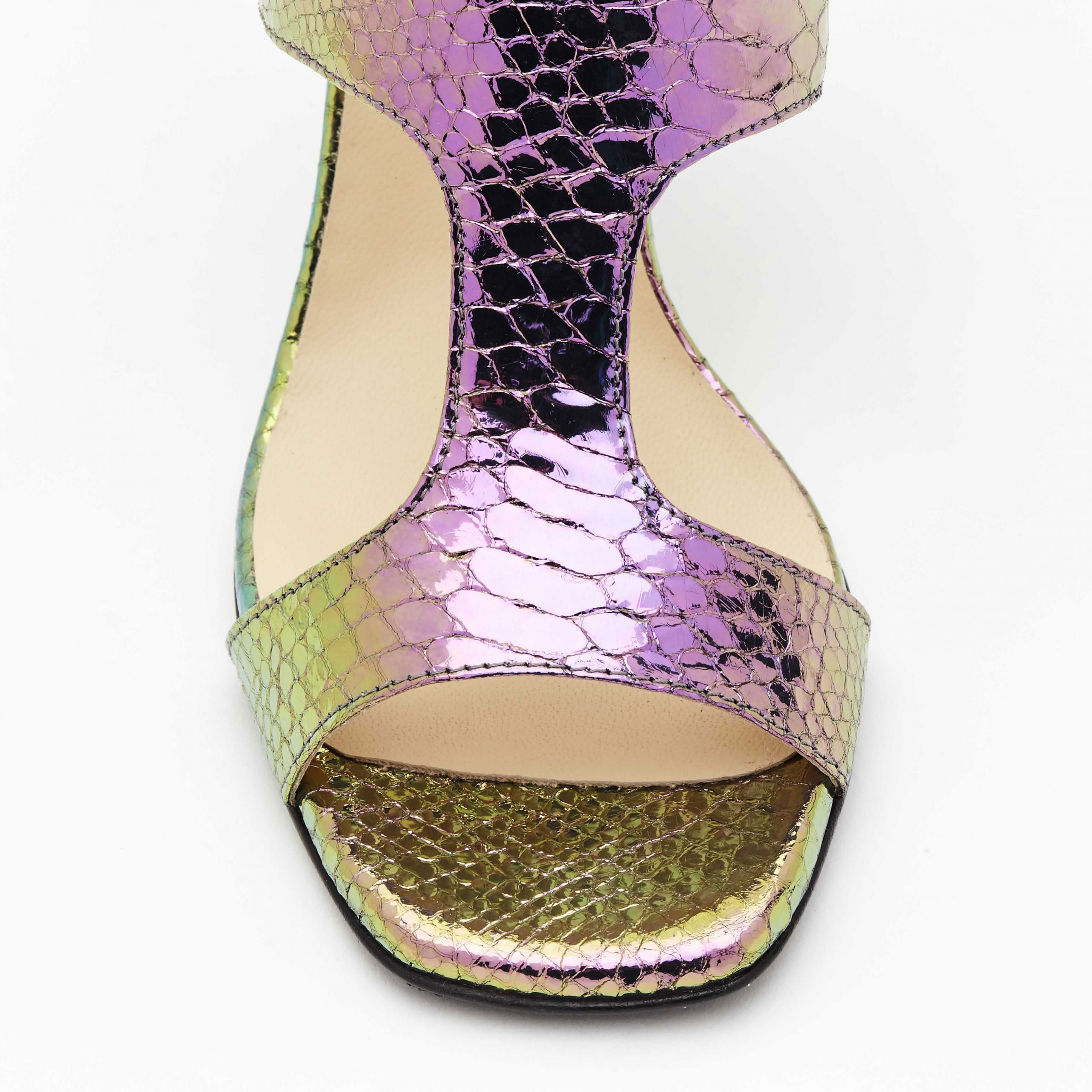 espoir-front Espoir Violet Stiletto Heel ,Women Italian Leather Wedding Sandals , Ankle Strap - Image 2