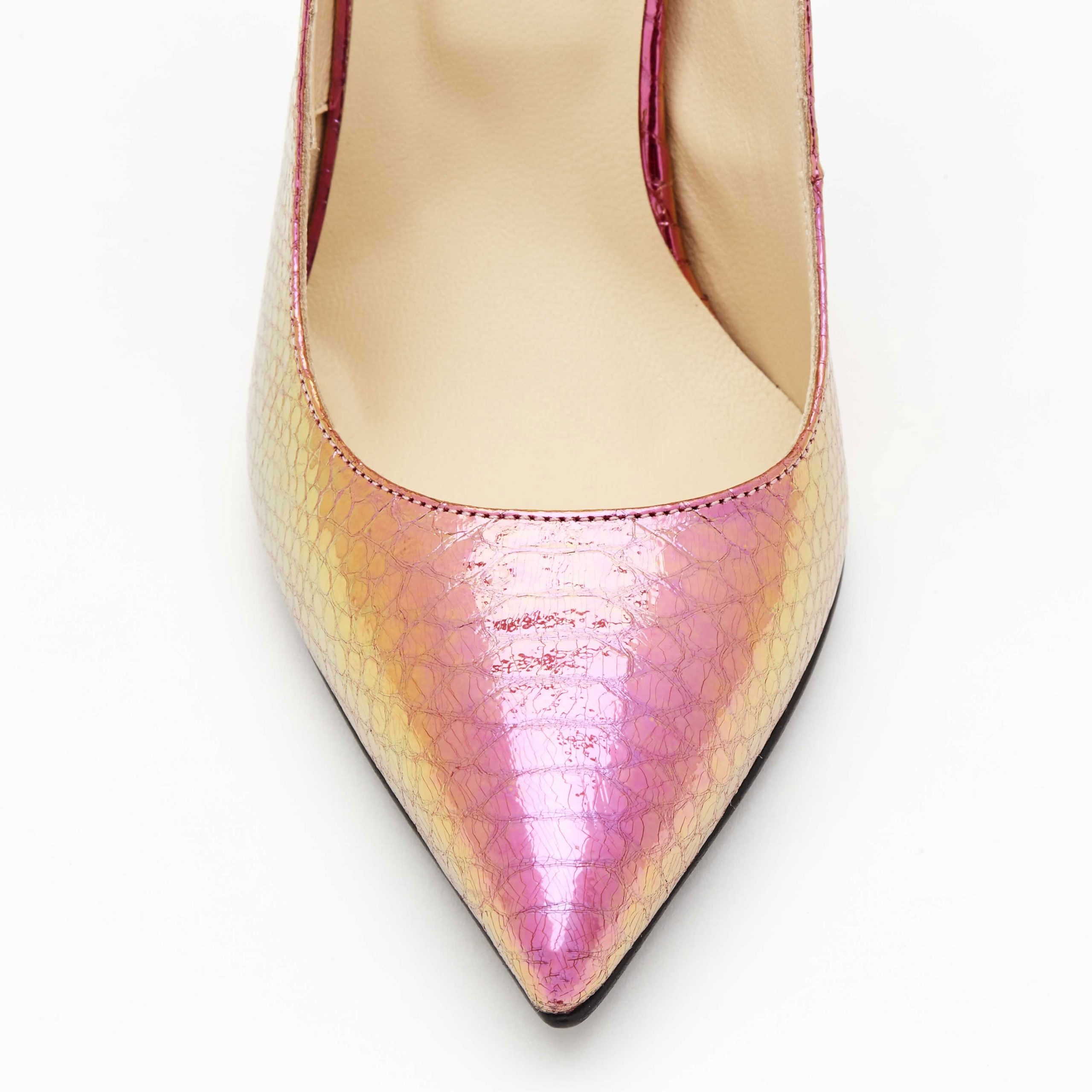 intemporel-pink-front Sling back high heel Rose Pink color made in Italy - Image 2