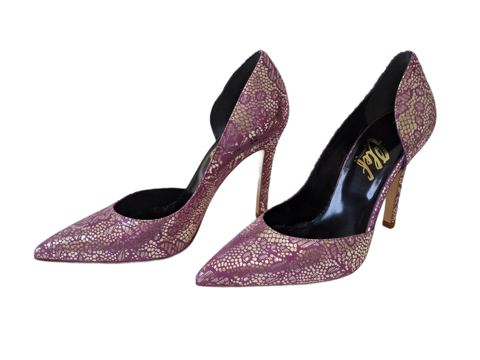 PhotoRoom-20210615_110053_4 Clef KALON Platinum Rose Handmade d’Orsay High Heel Pumps- Genuine Leather - Image 4