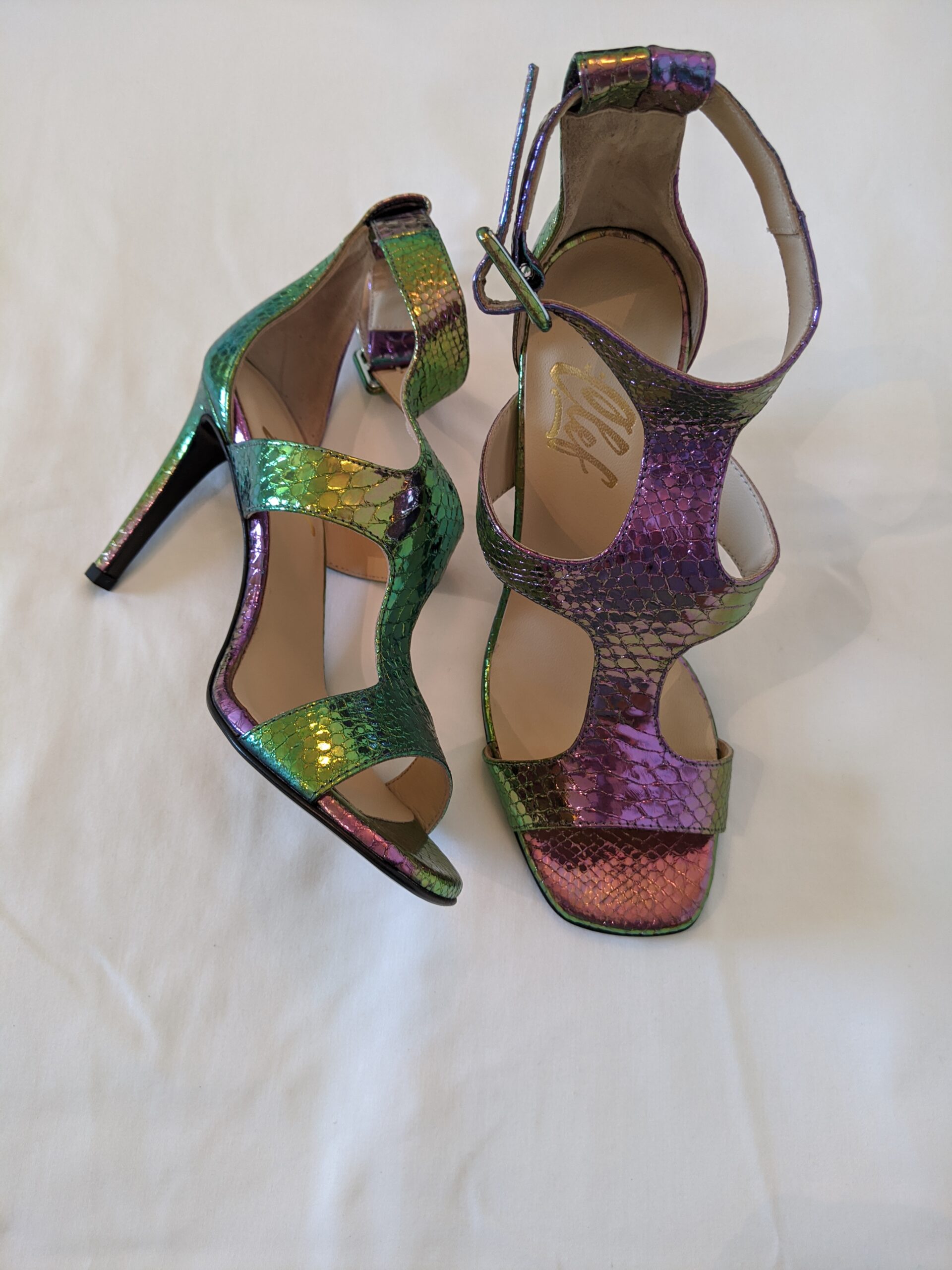 IMG_20200827_081549 (1) Espoir Violet Stiletto Heel ,Women Italian Leather Wedding Sandals , Ankle Strap - Image 4